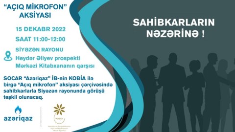 “Açıq mikrofon” Siyəzəndə qurulacaq