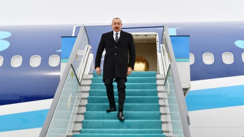İlham Əliyev Rumıniyada səfərdədir