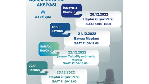 “Açıq mikrofon” bu rayonlarda keçiriləcək