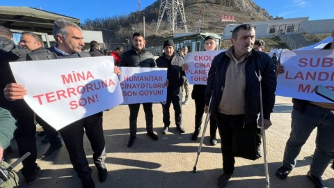 Mina qurbanları Xankəndi yolunda aksiyaya qoşulub