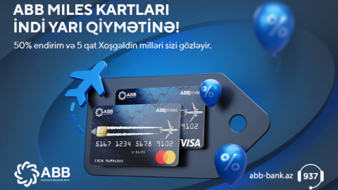ABB Miles kartları indi 50% endirimlə