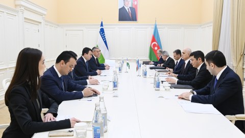 Şahin Mustafayev Xocayevlə görüşüb