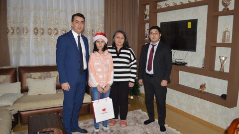 Şəhid və qazi övladları ziyarət olunub