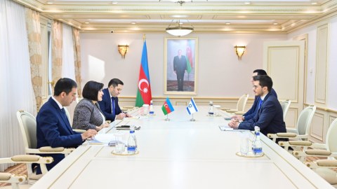 Sahibə Qafarova İsrail səfiri ilə görüşüb