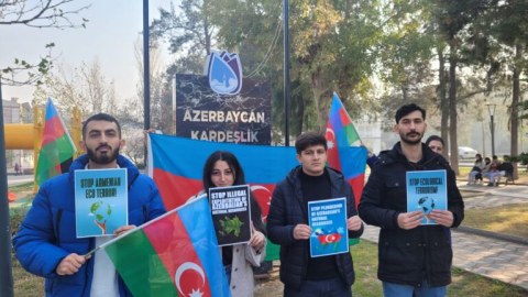 Manisadakı soydaşlarımızdan Xankəndi yolundakı aksiyaya DƏSTƏK
