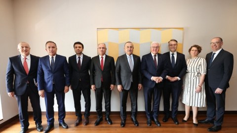 Çavuşoğlu Almaniya Prezidenti ilə görüşdü 