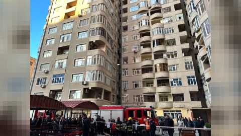 Bakıdakı partlayış yerindən FOTOLAR
