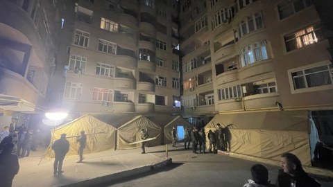Partlayış baş verən ərazidə çadırlar qurulub - VİDEO 