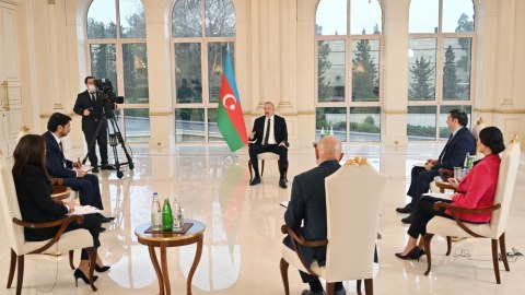 İlham Əliyevin bugünkü müsahibəsinin VİDEOSU