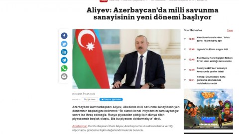 İlham Əliyevin müsahibəsi Türkiyə mediasında