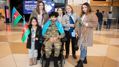 Qazimiz sağalaraq Vətənə qayıtdı - FOTO