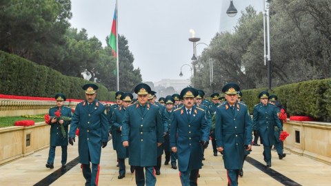 DSX-nin rəhbər heyəti Şəhidlər xiyabanında - FOTO