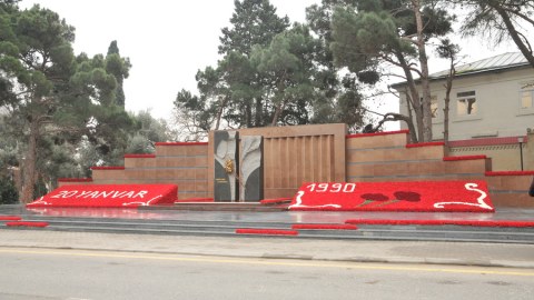 Abşeronda 20 Yanvar şəhidlərinin xatirəsi anılıb - FOTOLAR