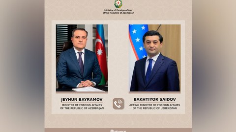 Özbəkistan XİN başçısı Ceyhun Bayramova zəng etdi