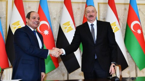 Prezidentlər mətbuata bəyanatla çıxış ediblər - FOTOLAR