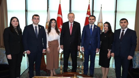 YAP Gənclər Birliyinin sədri Ərdoğanın qəbulunda