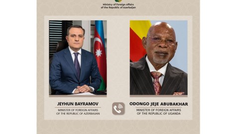 Ceyhun Bayramov uqandalı həmkarı ilə DANIŞDI