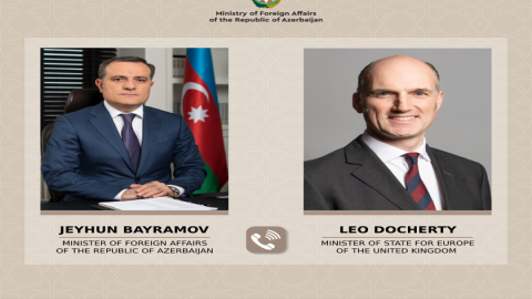 Ceyhun Bayramov Britaniya rəsmisi ilə Laçın yolunu müzakirə edib