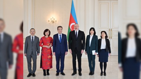 Prezident yeni səfirlərin etimadnamələrini qəbul etdi - FOTOLAR
