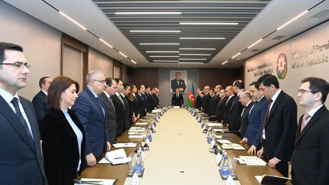 Ceyhun Bayramov kollegiya iclası keçirdi - FOTO