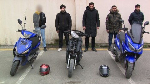 Mopedləri oğurlayan dəstə üzvləri tutuldu - VİDEO