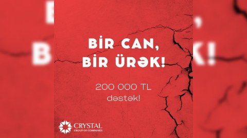 “Crystal Group of Companies”dən Türkiyəyə 200 000 TL dəstək