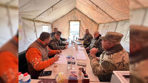 FHN-in zəlzələ bölgəsindəki qərargahında toplantı - FOTO+VİDEO