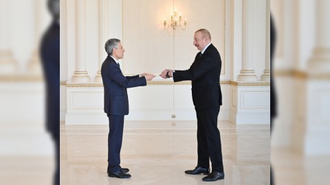 Yeni səfir Prezidentin qəbulunda - FOTOLAR