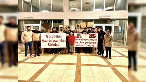 Gürcüstan azərbaycanlıları da yardım kampaniyasına qoşulub - FOTOLAR