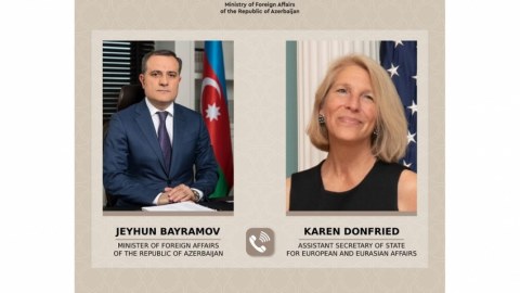 Ceyhun Bayramov Blinkenin köməkçisi ilə danışıqlar apardı