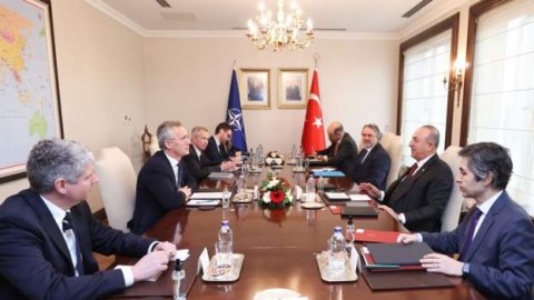 Çavuşoğlu Ankarada NATO-nun baş katibi ilə görüşüb