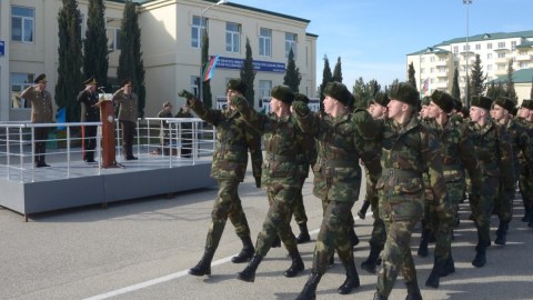 Mülki müdafiə qoşunlarında andiçmə mərasimi keçirilib