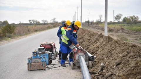 Neftçala kəndlərinin su təchizatı yaxşılaşdırılır - FOTOLAR