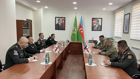 Hikmət Mirzəyev Gürcüstan generalı ilə görüşüb - VİDEO