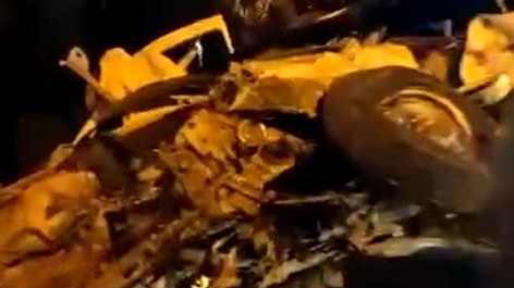 Bakıdakı ağır qəzanın görüntüləri - VİDEO