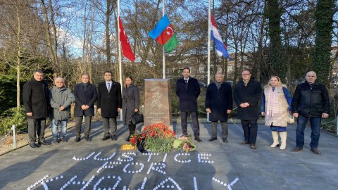 Haaqada Xocalı qurbanları anıldı - FOTO