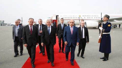 İraq Prezidenti Azərbaycana GƏLDİ