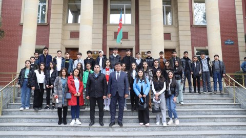 Şəmkirli şagirdləri Gəncə Dövlət Universitetində olublar - FOTOLAR