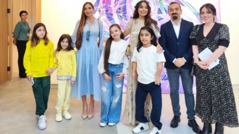 Leyla və Arzu Əliyevalar açılışda - FOTOLAR