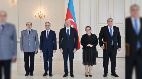 Prezident səfirin etimadnaməsini qəbul edib - FOTOLAR