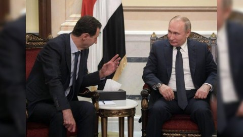 Putinlə Əsədin görüşü başlayıb