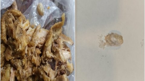 Həbsdə olan əmisi oğluna toyuğun içində narkotik apardı