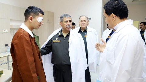 Zakir Həsənov hərbi hospitalda - VİDEO+FOTOLAR