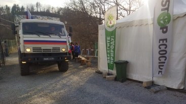 Rusların təminat maşınları Laçın yolundan keçdi 