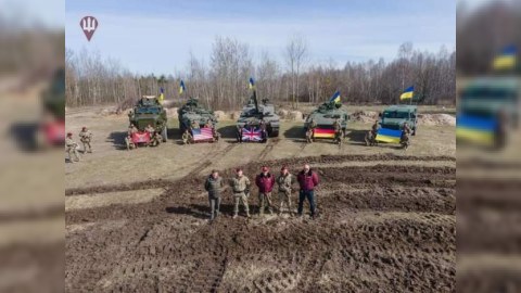 Britaniya tankları Ukraynaya gətirilib