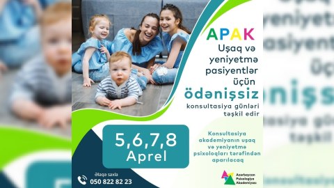 Psixologiya Akademiyasında ödənişsiz konsultasiya - Bu tarixdə müraciət edin!