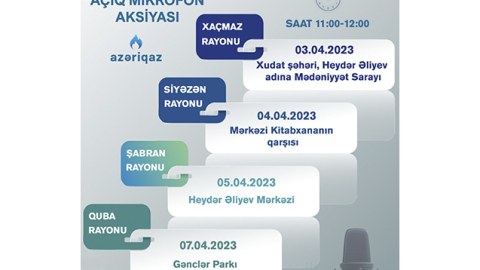 “Açıq mikrofon” aksiyası bu rayonlarda keçiriləcək