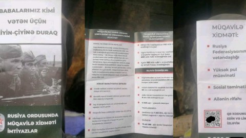 Azərbaycanda Rusiya ordusuna qoşulmağa çağıran bukletlər PAYLANILIR?