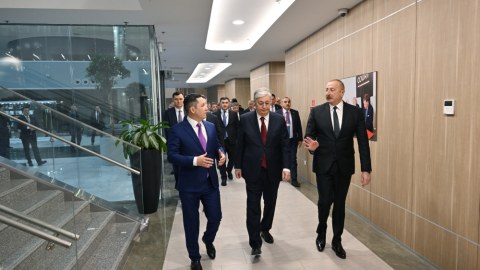 Prezidentlər Astana Beynəlxalq Maliyyə Mərkəzində - YENİLƏNİB