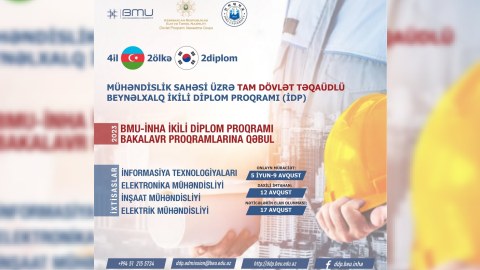 BMU-İNHA ikili diplom proqramına sənəd qəbulunun tarixləri açıqlandı